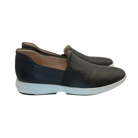 27 Edit Black & White Slip On Sneakers w/ Leather‎ Uppers (Size 10) - Picture 1 of 7